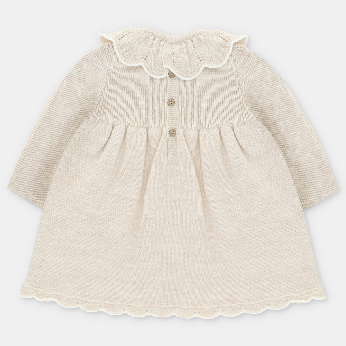 Beige Knitted Dress