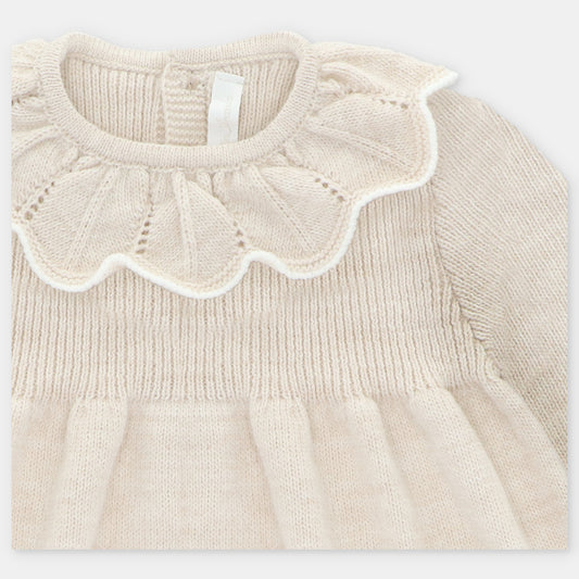 Beige Knitted Dress