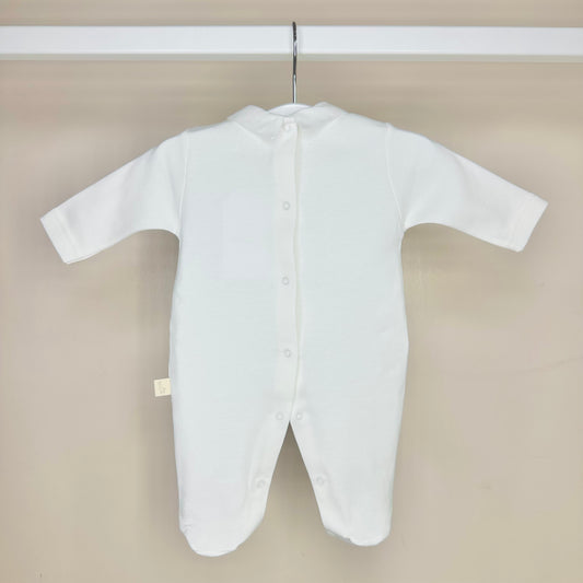 Ivory Polo Collar Babygrow
