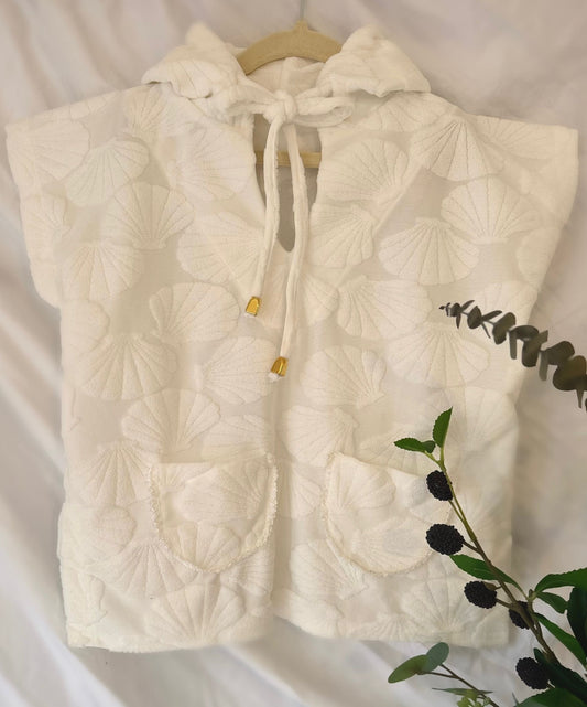 Girls Shell Towelling Poncho