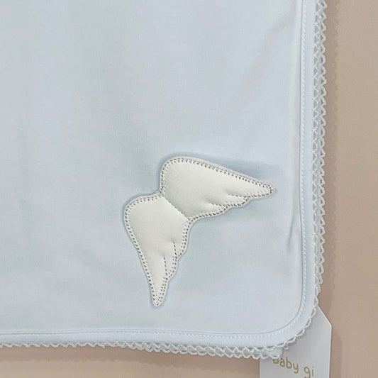 Blue Cotton Angel Wing Blanket