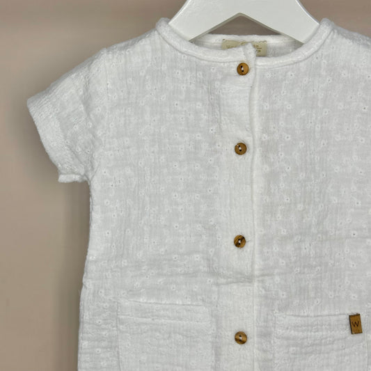 White Broderie Shortie Romper