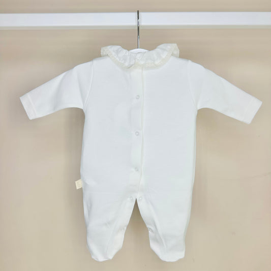 Ivory Frill Collar Babygrow