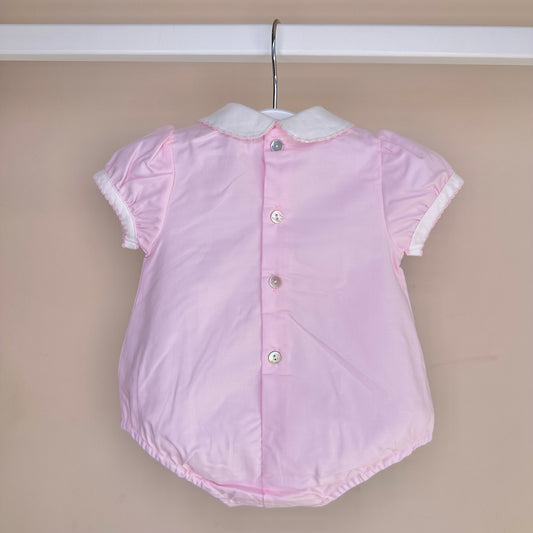 Pink Baby Girl Hearts Romper