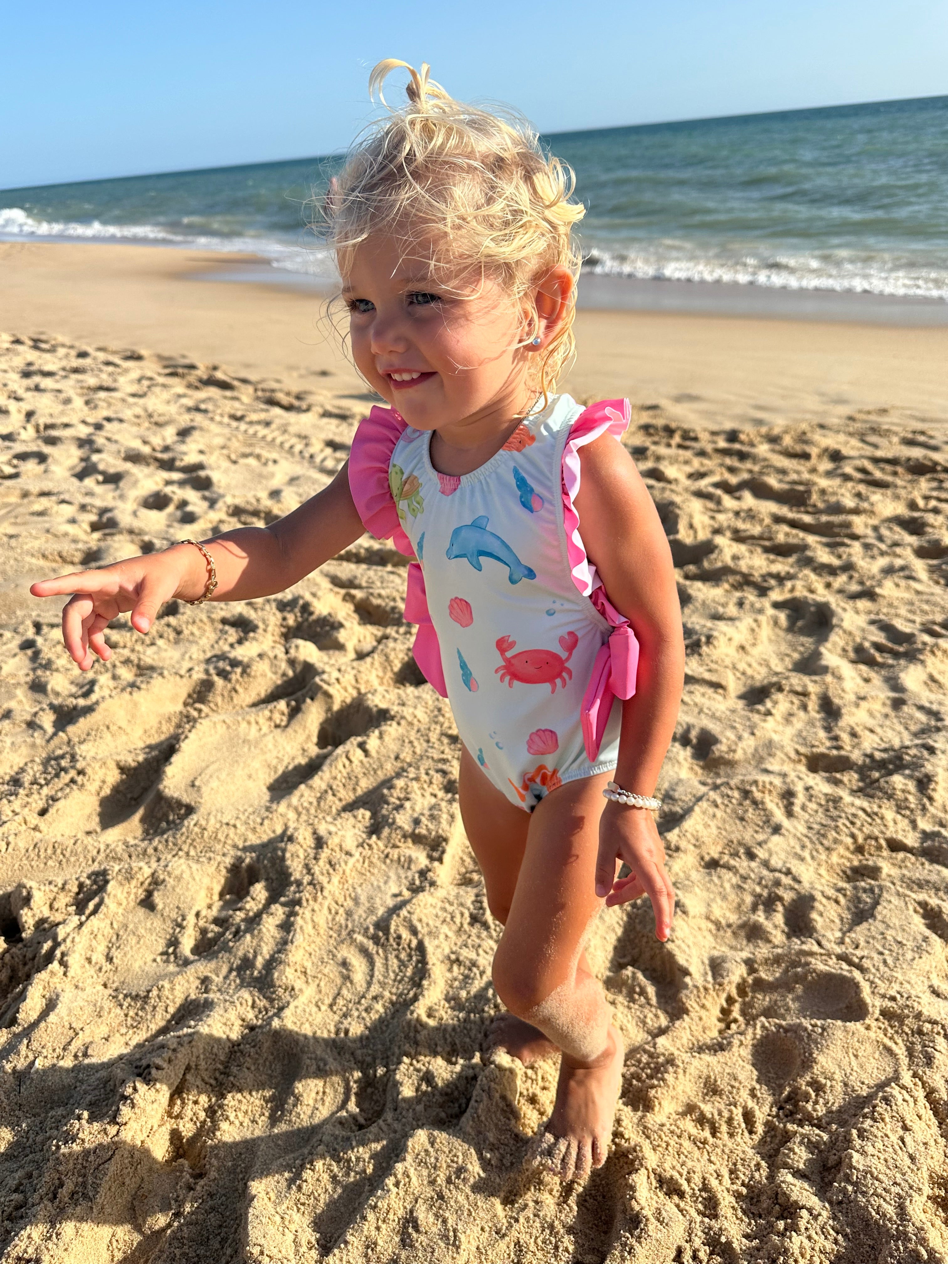 Petit Lem Frilled Swimsuit - Tropical Fish main image 1