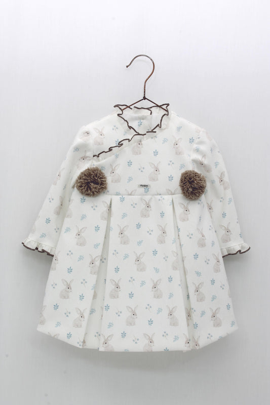 Ivory Bunny Pom Dress