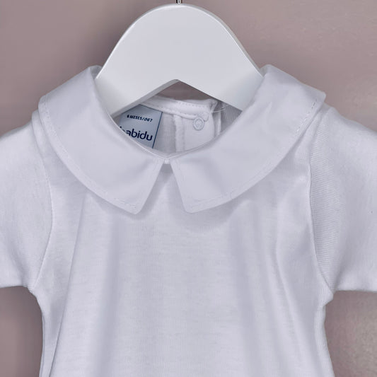 White Polo Collar Bodysuit