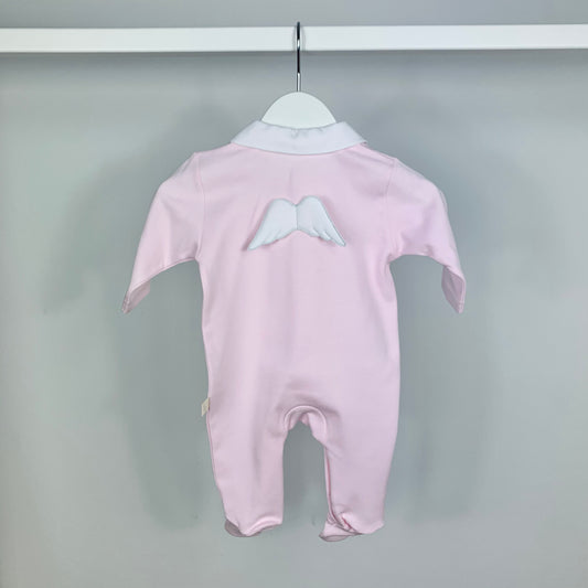 Pink Cotton Angel Wing Babygrow