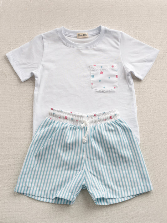 Swans (Blue Stripe) Boys T-Shirt