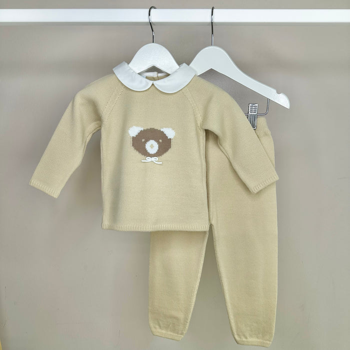 Sand Knitted Bear Tracksuit