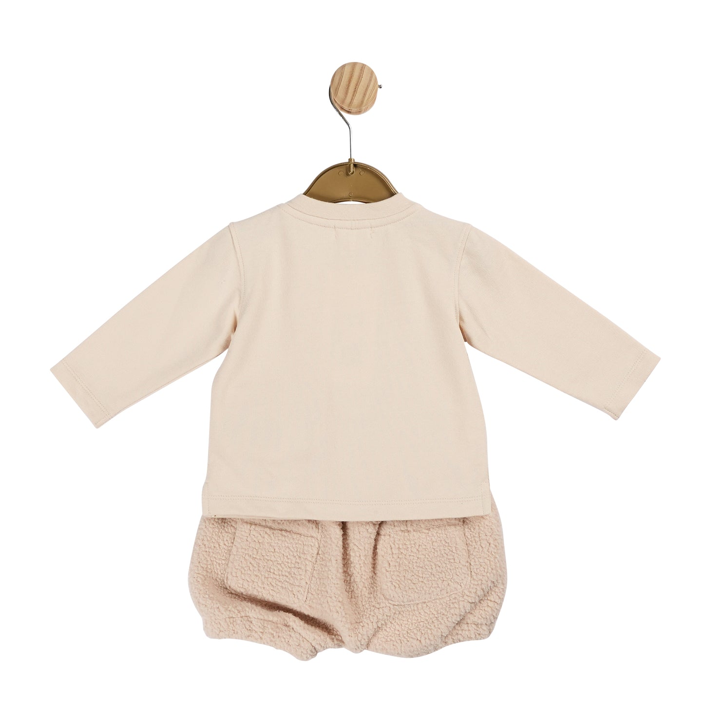 Beige Teddy Pant Set