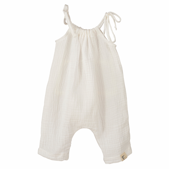 Ivory Cheesecloth Jumpsuit