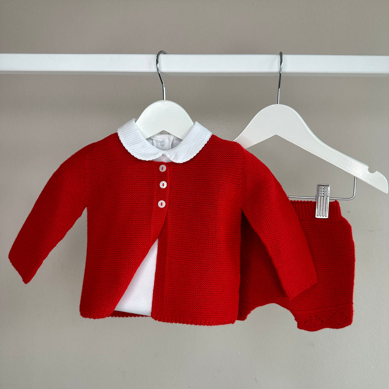 Boys Red Classic Three Piece Set