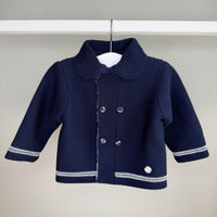 Navy Knitted Boys Coat