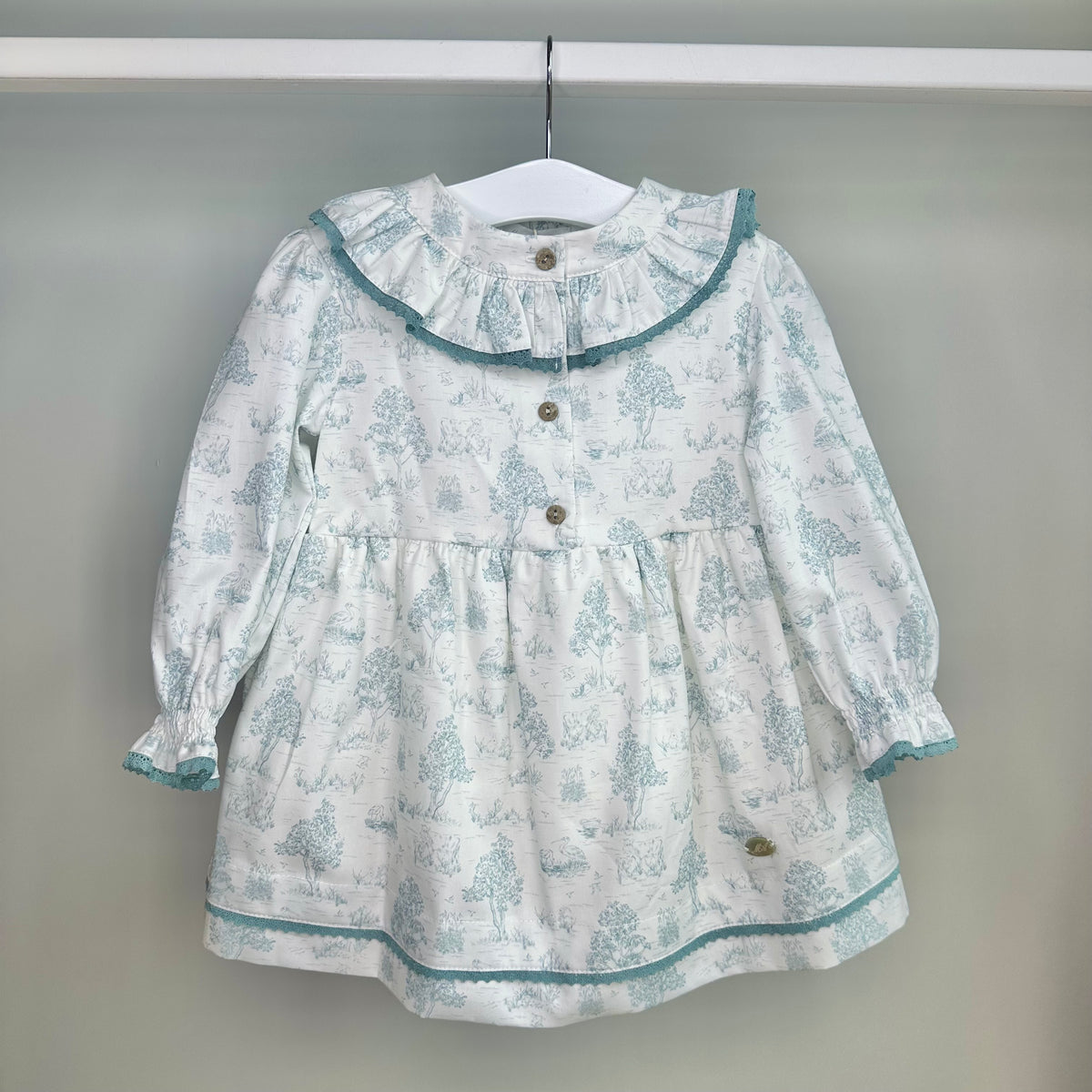 Blue Toile De Jouy Dress