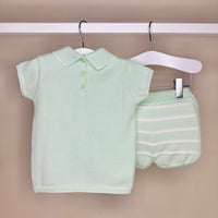 Mint Knitted Polo Set