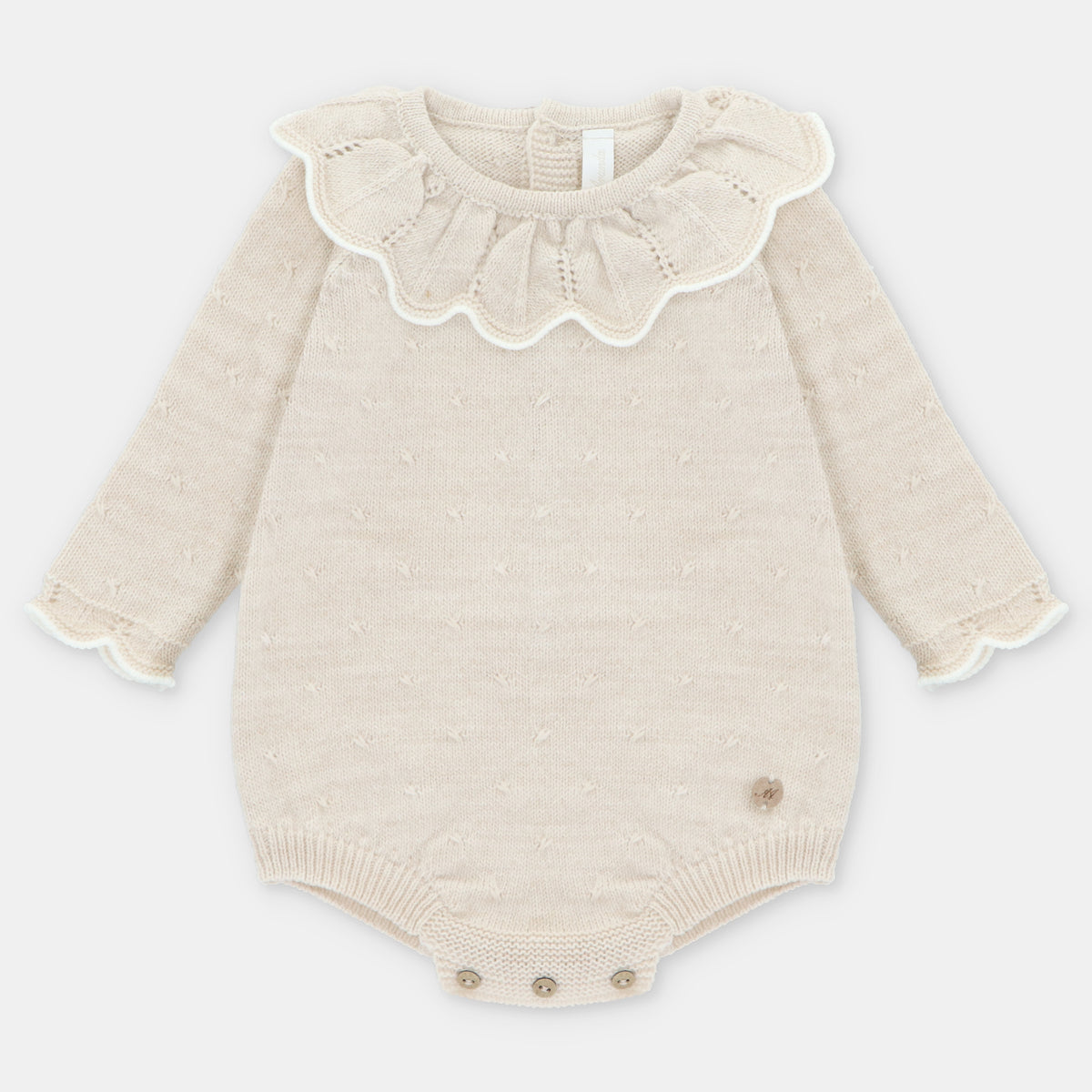 Beige Knitted Romper