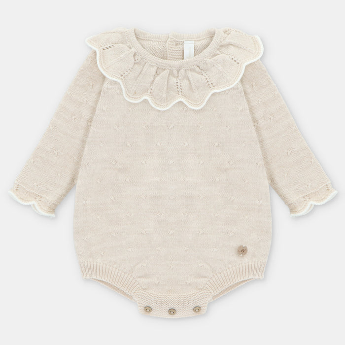 Beige Knitted Romper