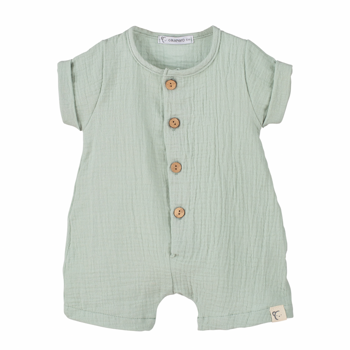Mint Green Cheesecloth Romper
