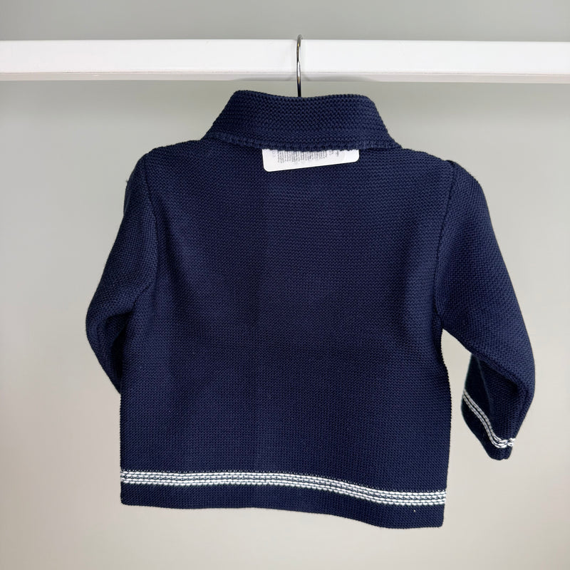 Navy Knitted Boys Coat