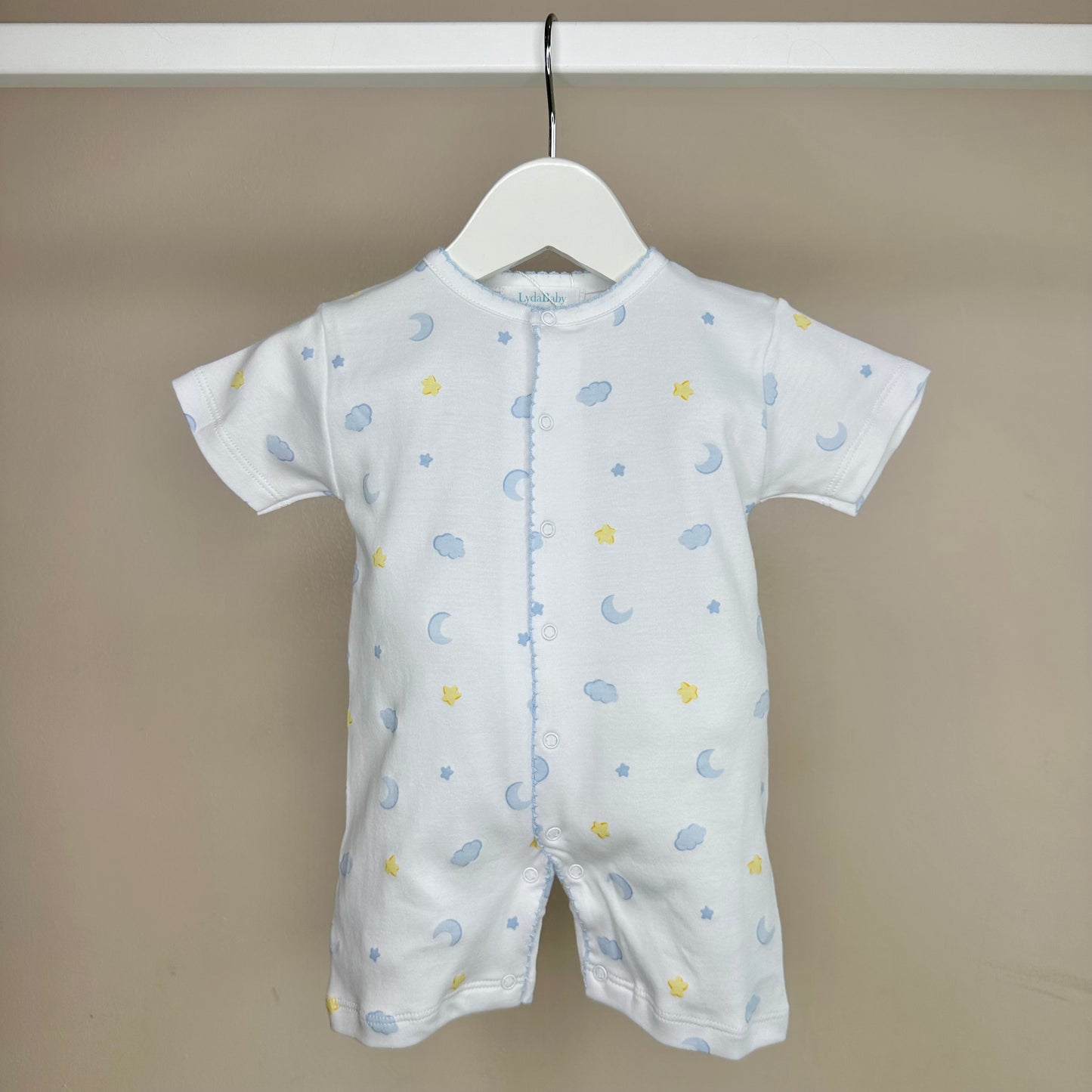 Blue & Yellow Dreams Cotton Shortie Romper