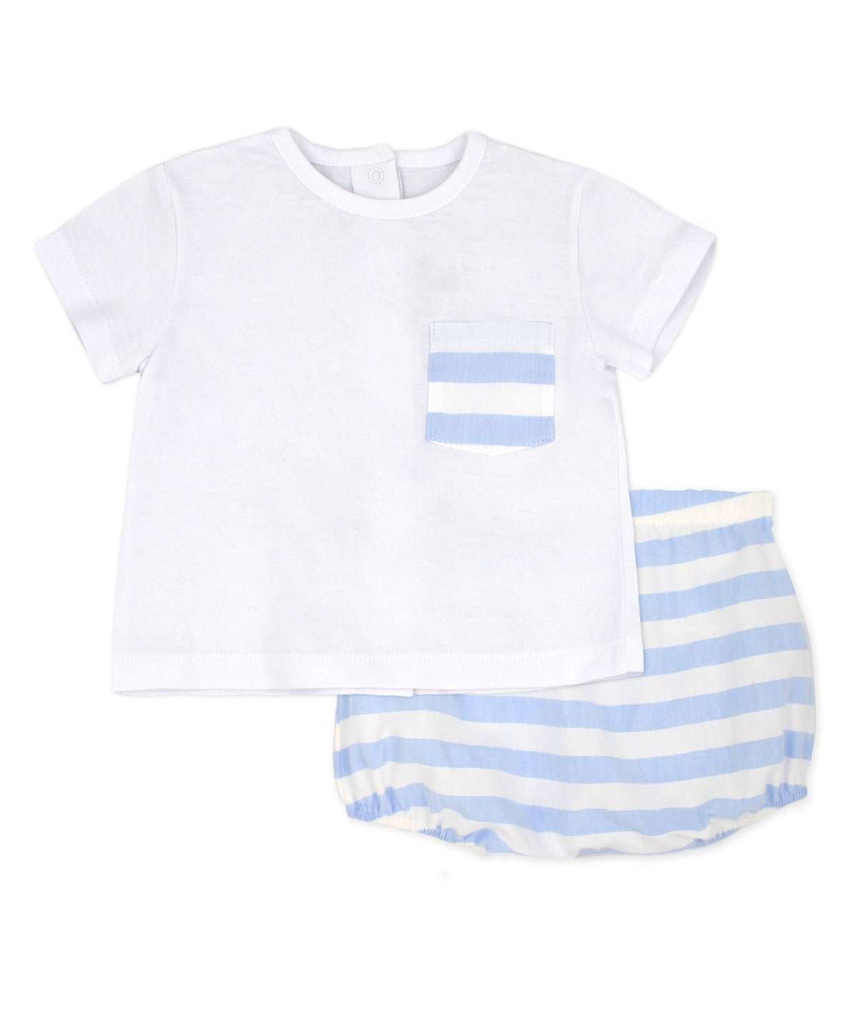 Blue Striped Pant Set