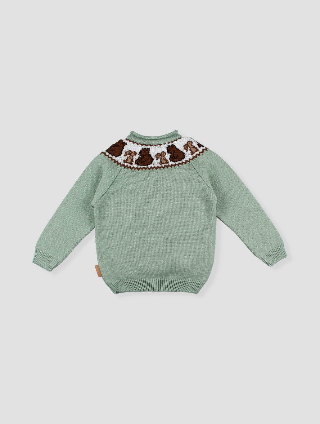 Green Knitted Bear Jumper