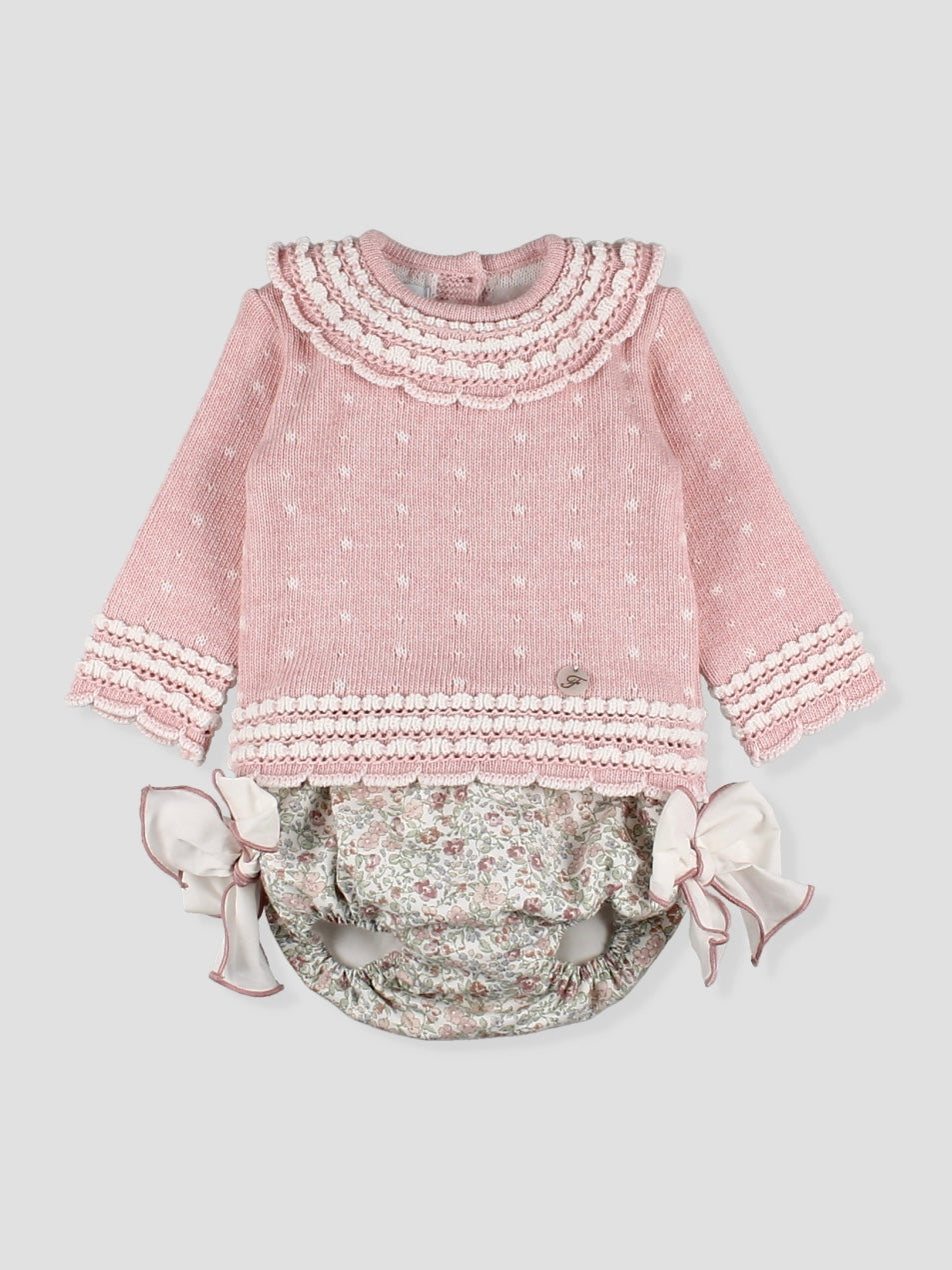 Dusky Pink Jumper & Floral Pant Set