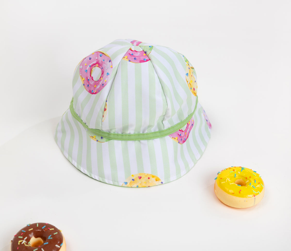 Green Stripe Donuts Boys Hat