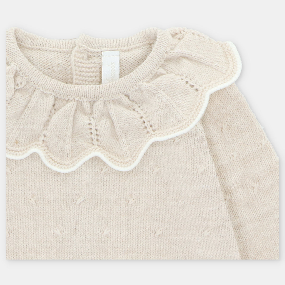 Beige Knitted Romper