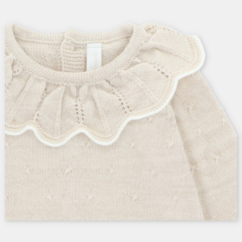 Beige Knitted Romper