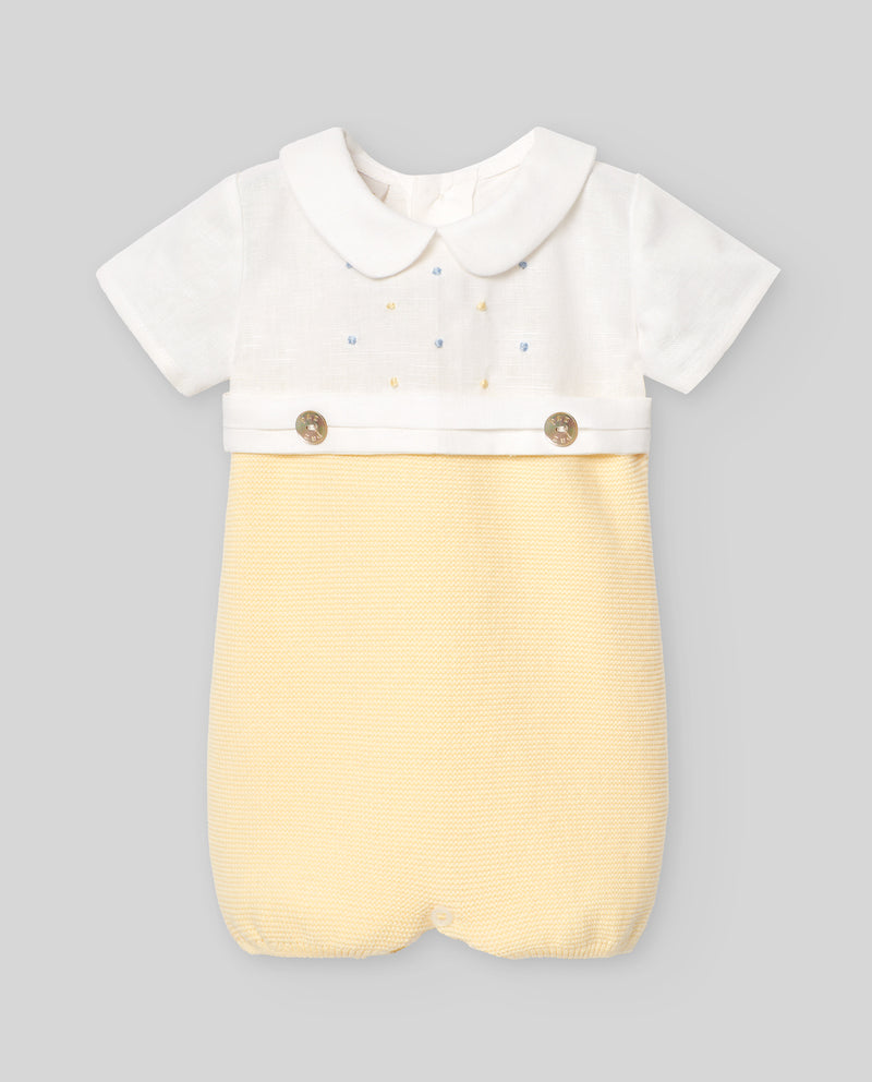 Lemon Knit Shortie Romper