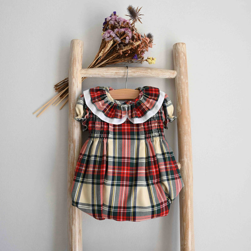 Girls Tartan Romper