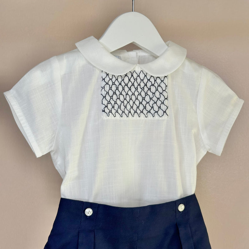 Navy & Ivory Boys Buster Suit