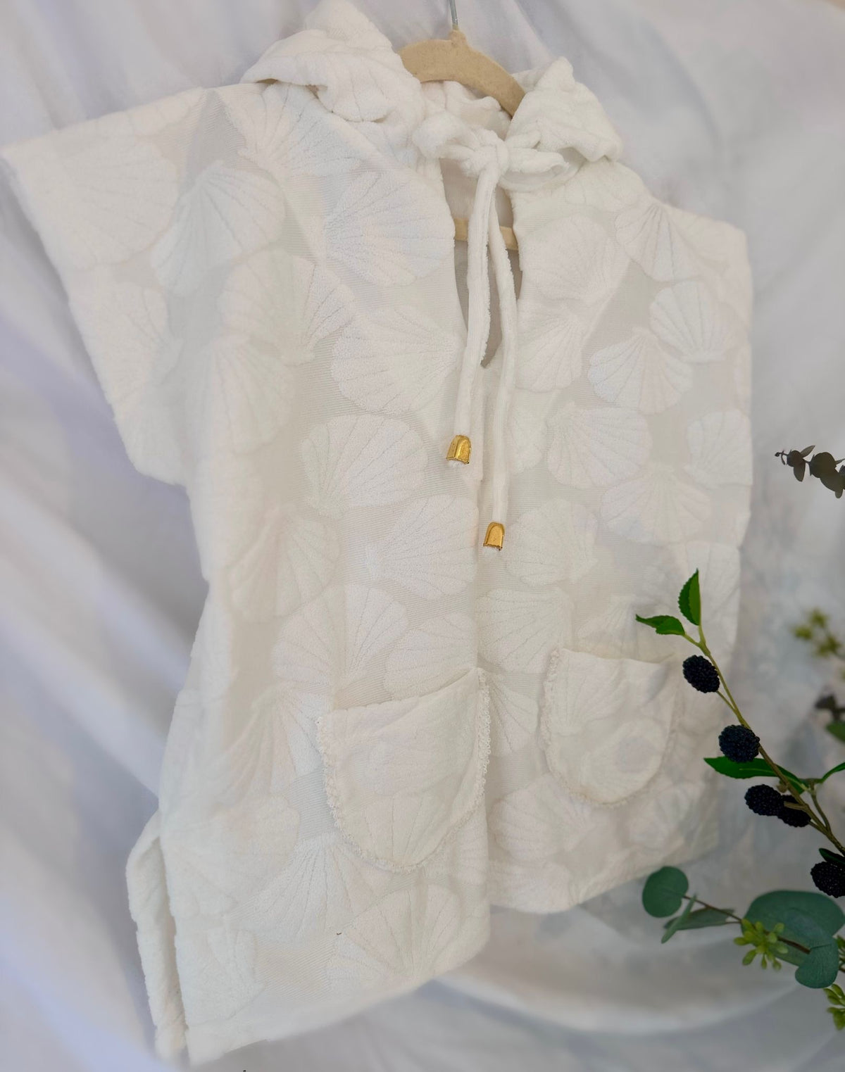 Girls Shell Towelling Poncho