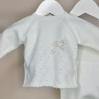 Cream Knitted Baby Set