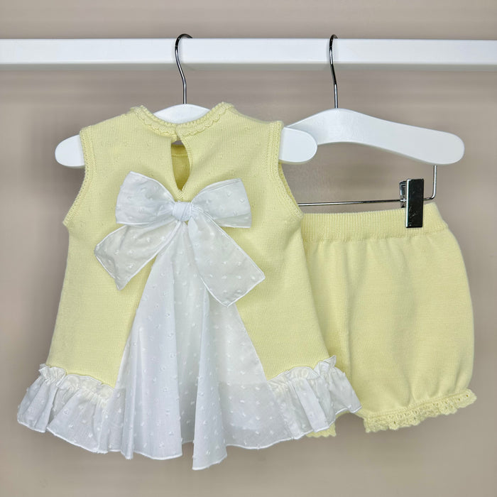 Lemon Girls Bow Bloomer Shorts Set