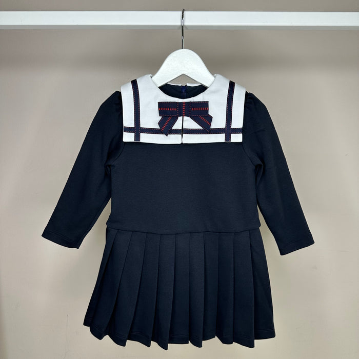 Navy Cotton Jersey Dress