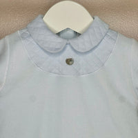 Blue Velour Babygrow