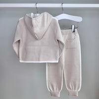 Beige & Cream Hoodie Tracksuit