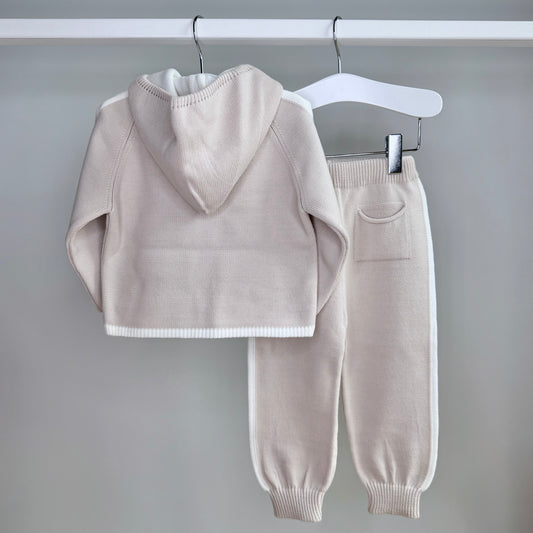 Beige & Cream Hoodie Tracksuit