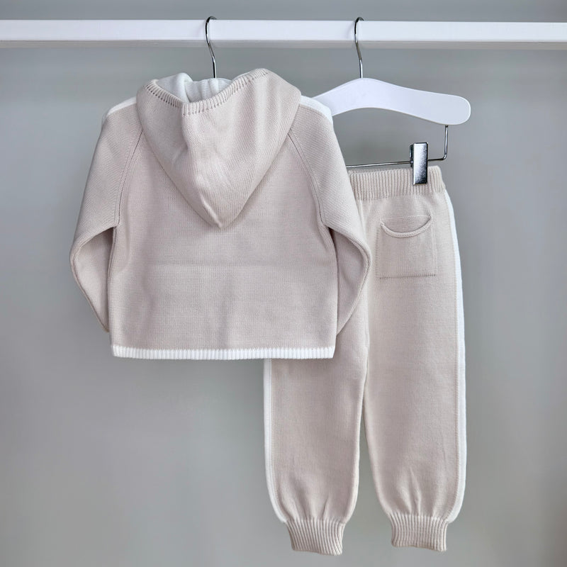 Beige & Cream Hoodie Tracksuit