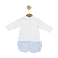 Blue Needlecord Top and Bloomer