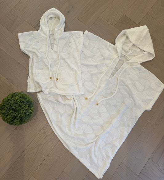 Girls Shell Towelling Poncho