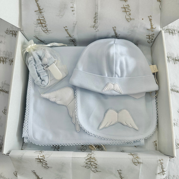 Blue Cotton Angel Wing Gift Box