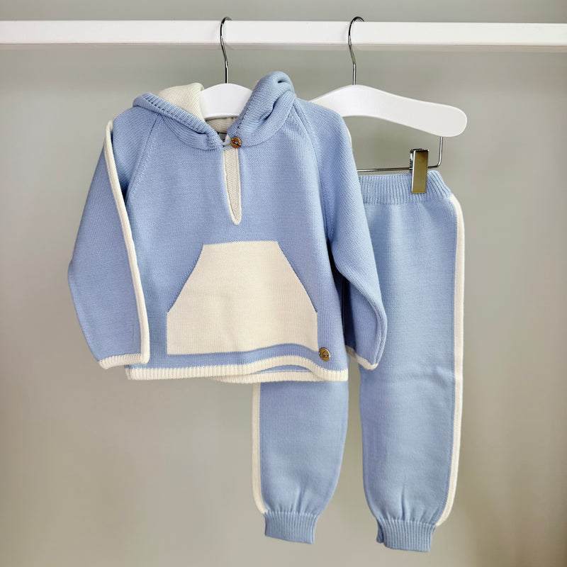 Blue & Cream Hoodie Tracksuit