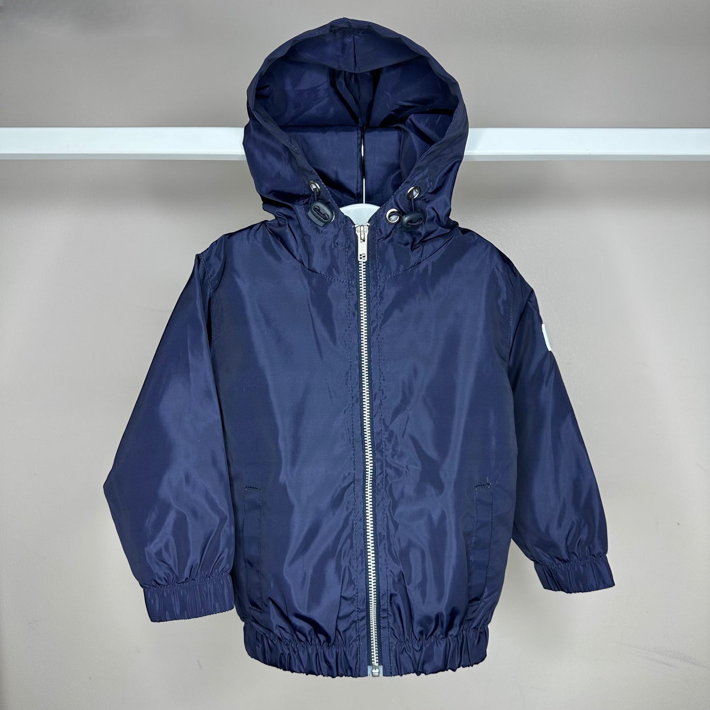 Navy Teddy Windbreaker Jacket