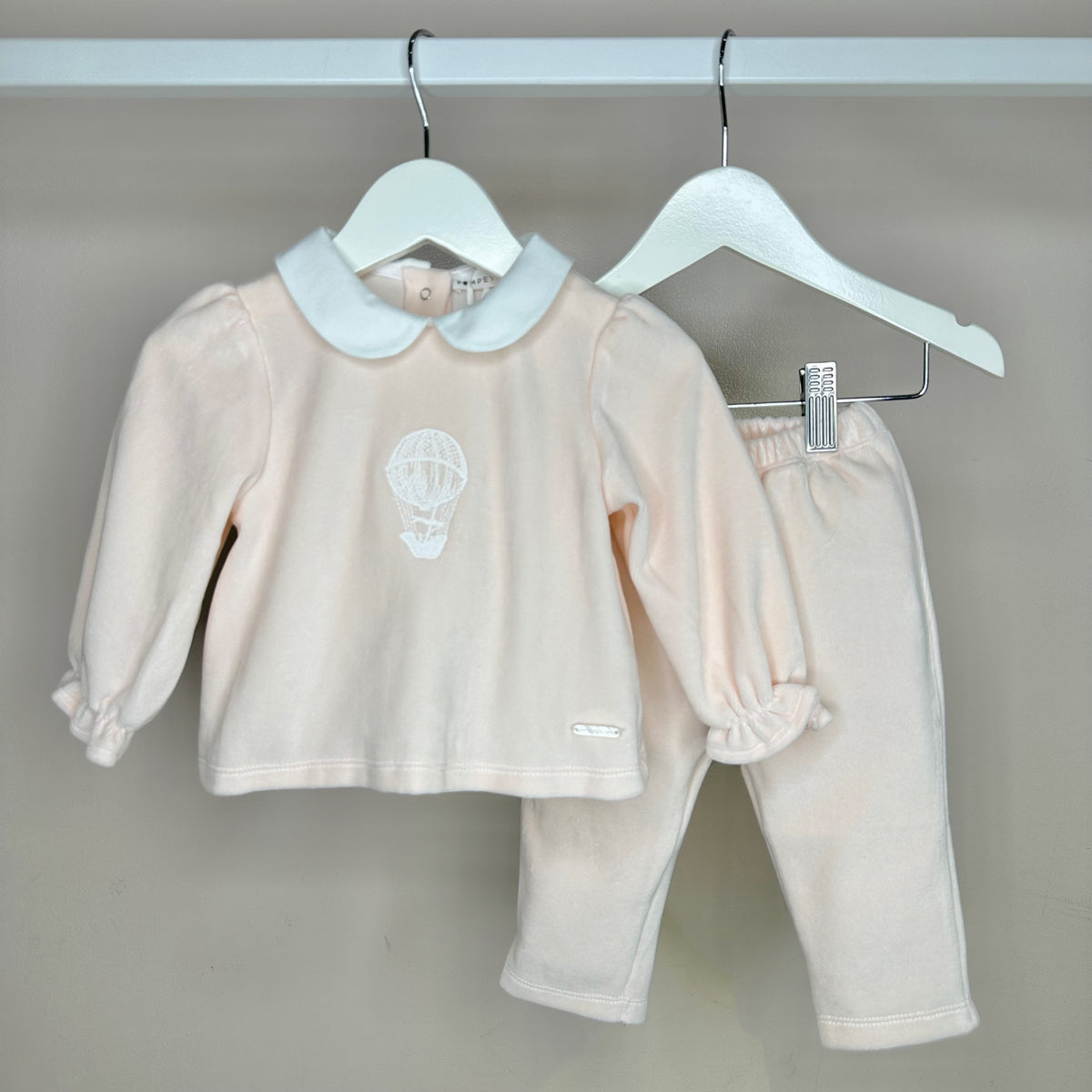 Pale Pink Velour Tracksuit