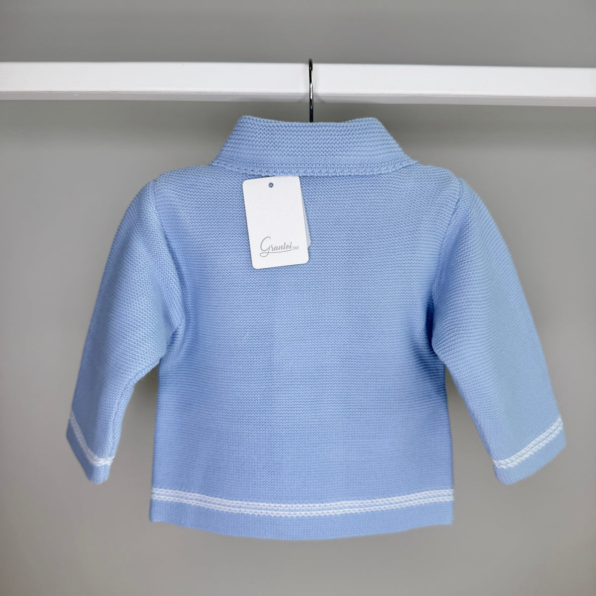 Blue Knitted Boys Coat