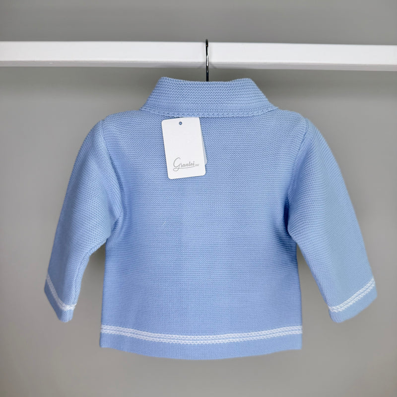 Blue Knitted Boys Coat